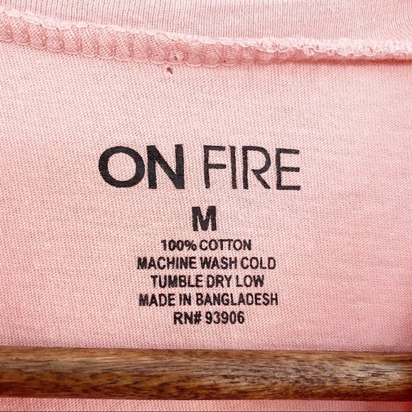 On Fire Flawless Pink Tie Front Crop Top Shirt - Picture 2 of 7